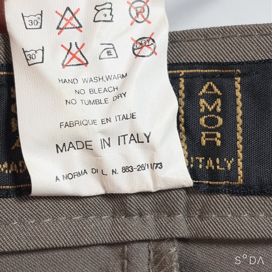 펜디 FF 로고 패턴 슬랙스 팬츠 카키베이지 상품이미지7