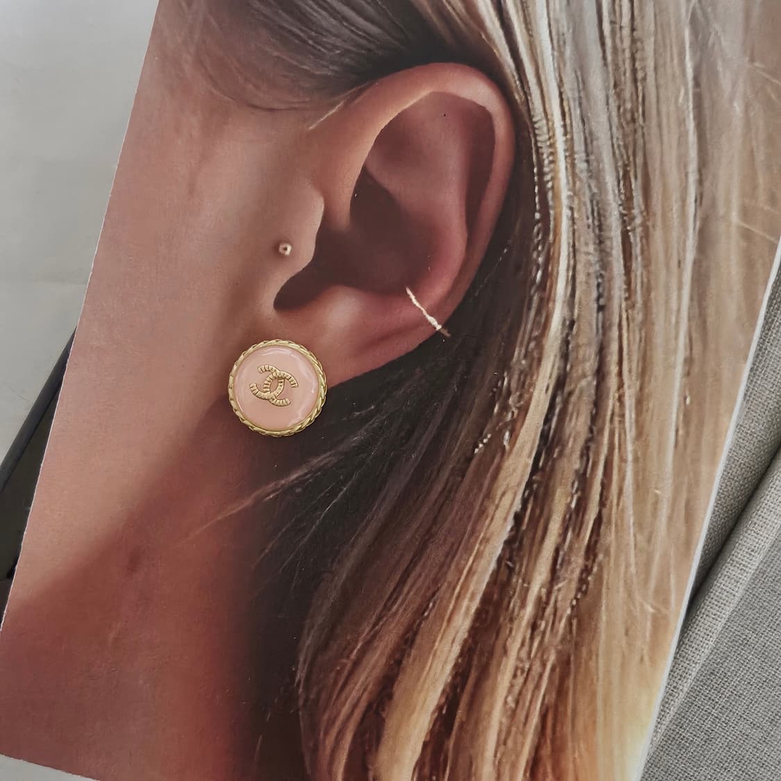 925 샤넬 빈티지 업사이클링 귀걸이 상품이미지1