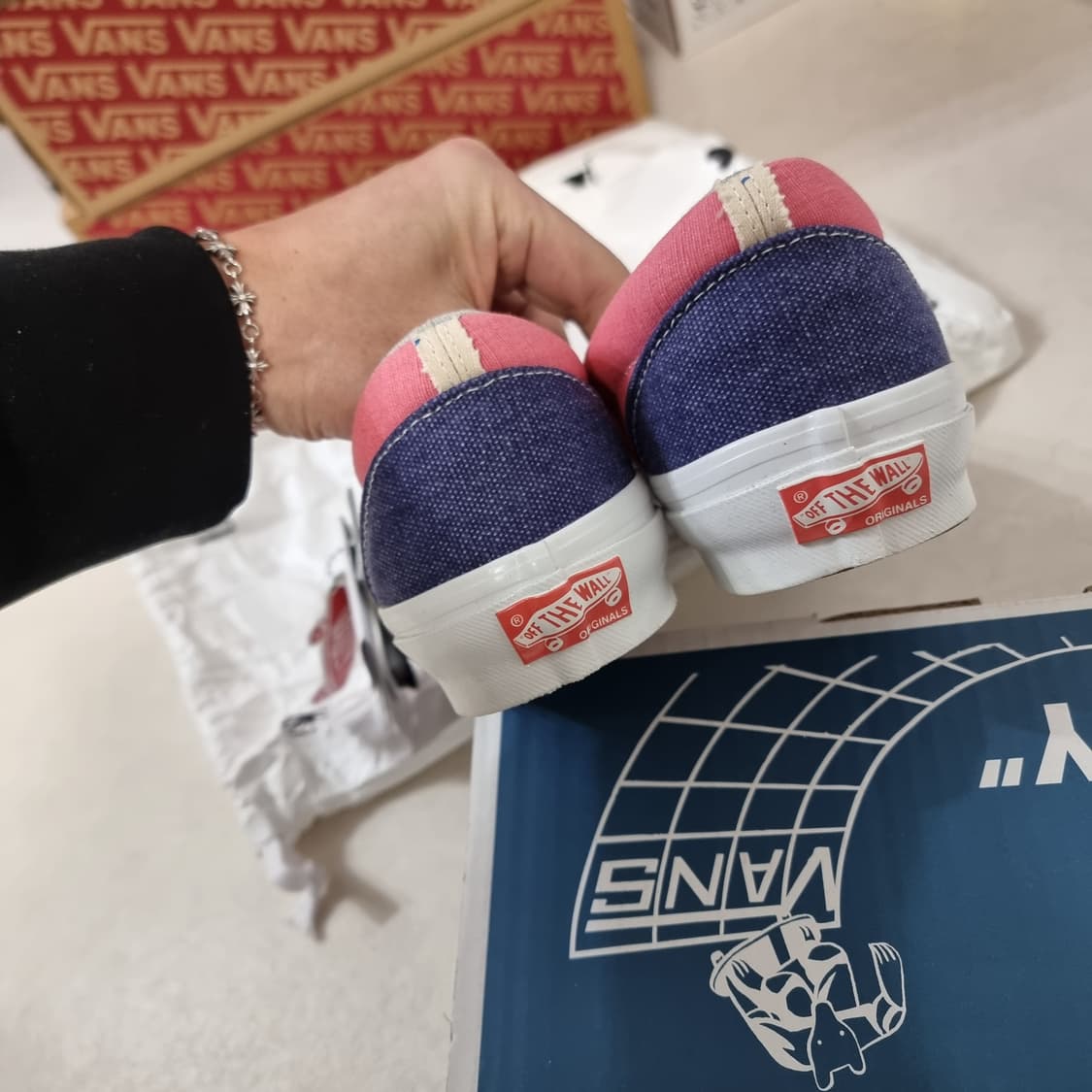 반스 McFETRIDGE 슬립온 그린/핑크 새상품 상품이미지5