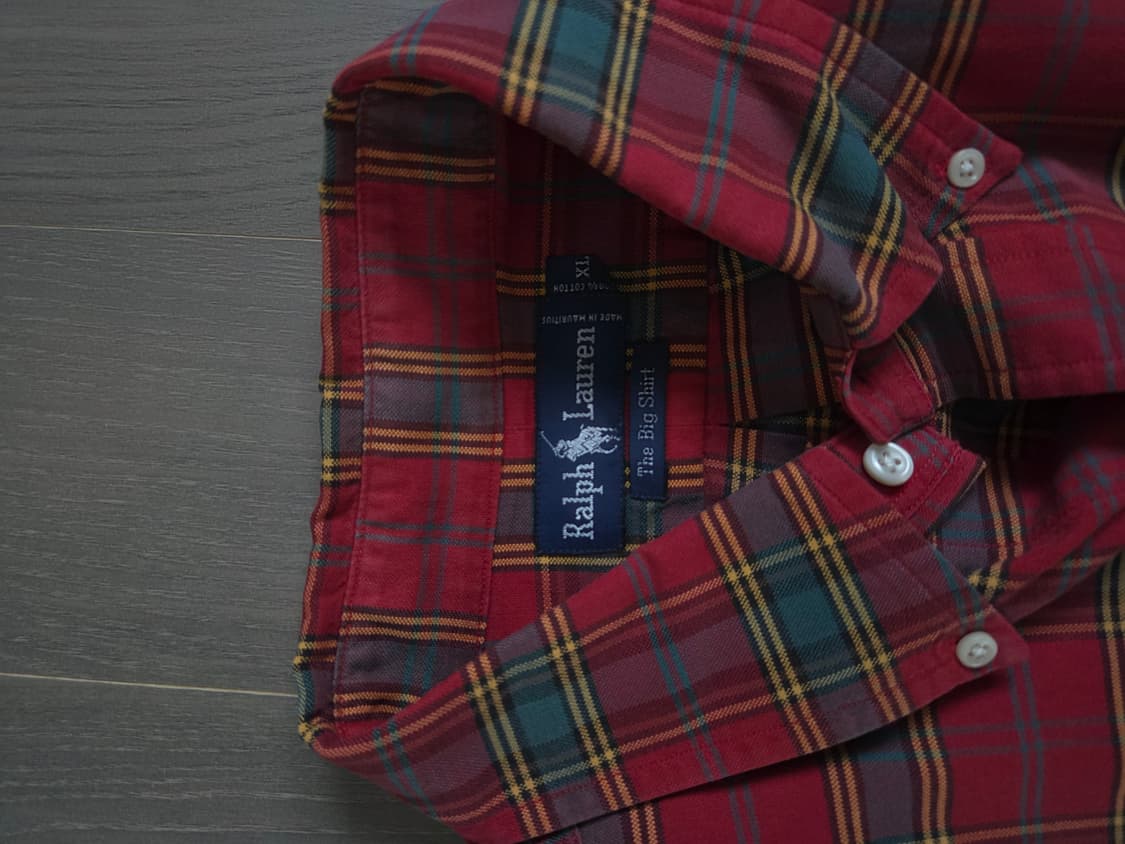 [폴로 랄프로렌] 더 빅 셔츠 레드 체크 XL 상품이미지3