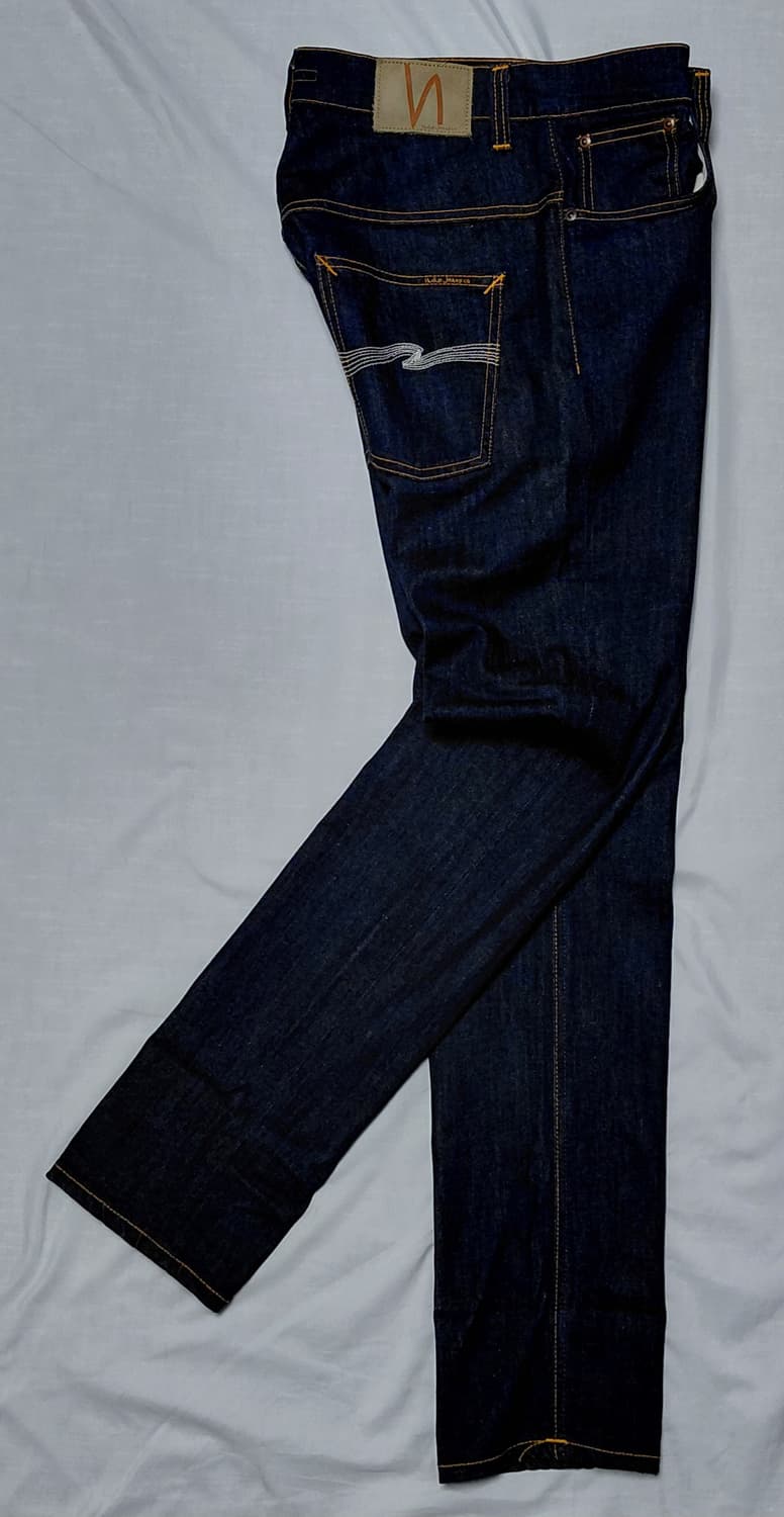 [W33/L32] 누디진 Thin Finn Dry Ecru Embo 상품이미지10