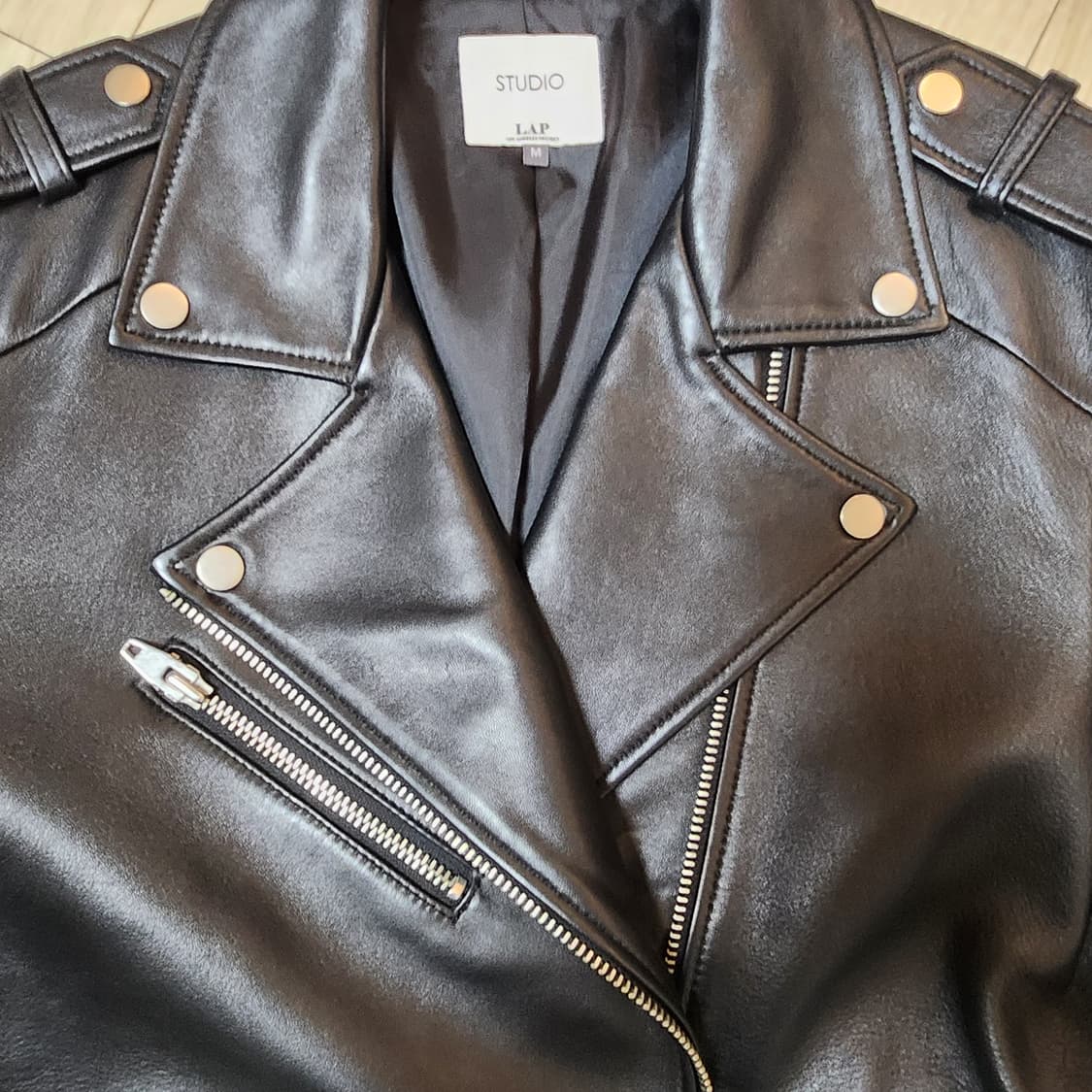 《새상품》STUDIO LAP 양가죽 라이더 자켓 상품이미지8