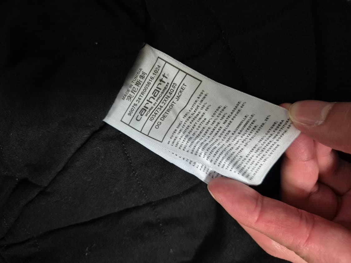 칼하트 OG 디트로이트 자켓 블루 더스티 해밀턴 브라운 상품이미지7