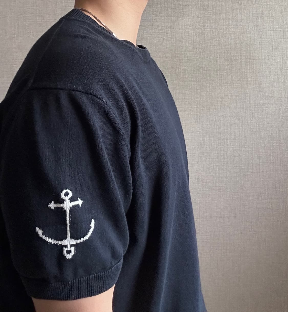 Guernsey Woollens 건지 울른스 피셔맨 반팔 니트 상품이미지3