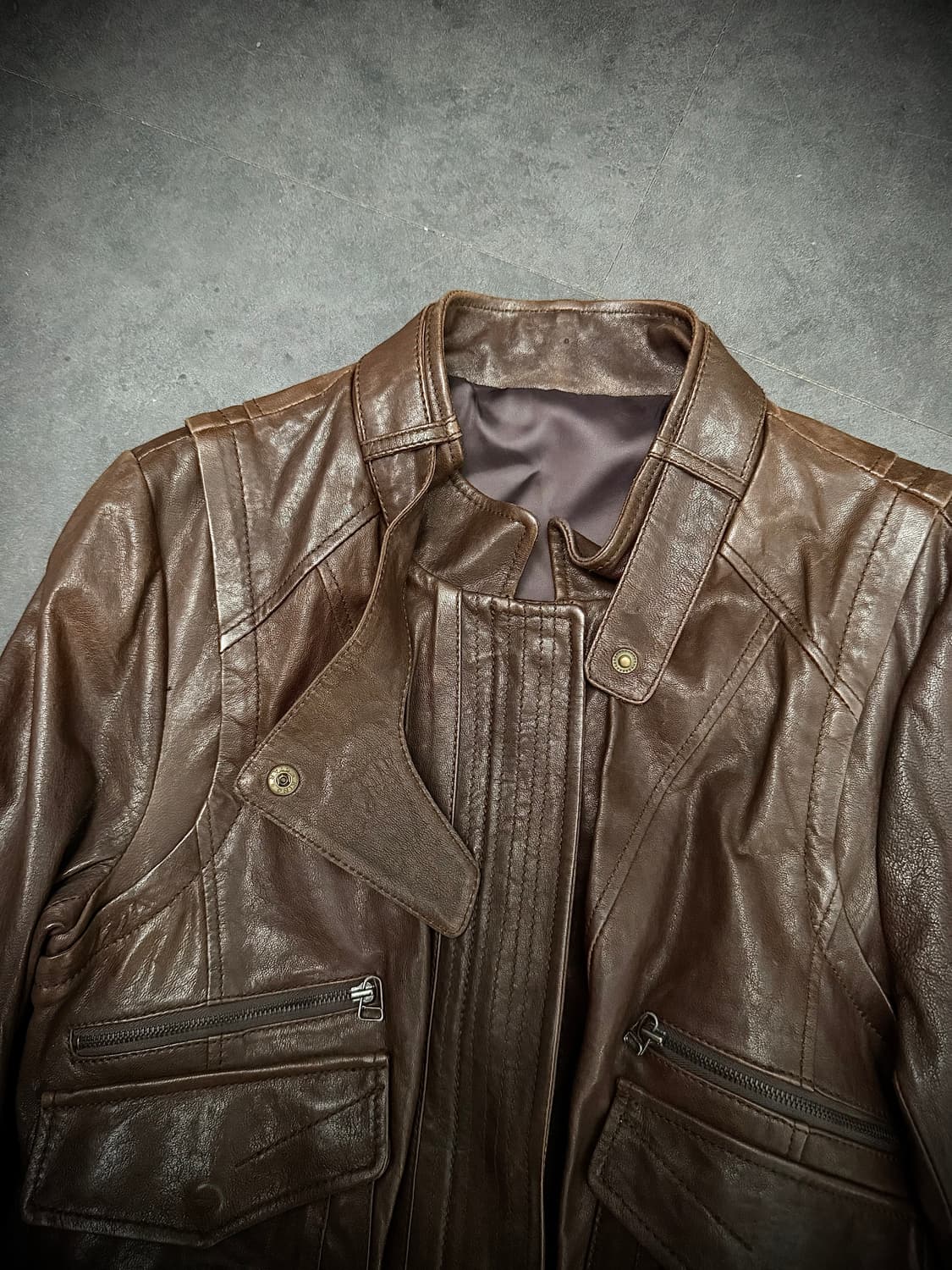 Real leather jacket 상품이미지4