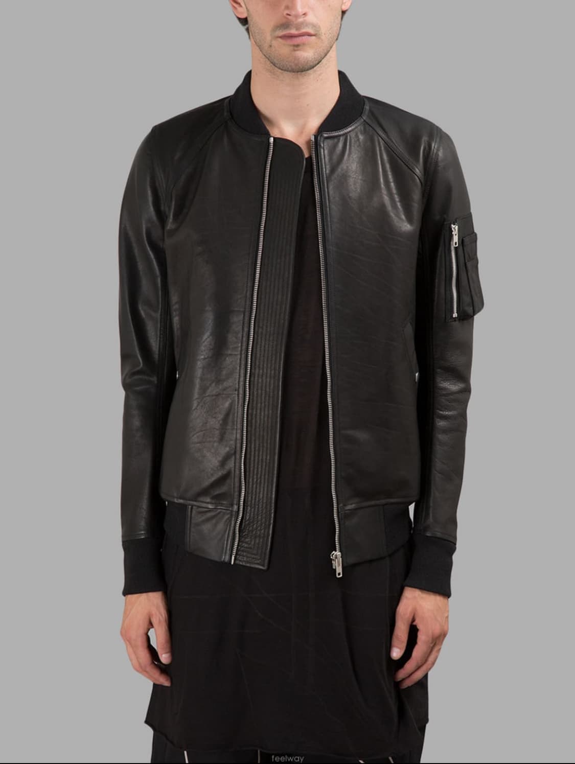 릭오웬스 레더자켓 / 사이즈 50 상품이미지1