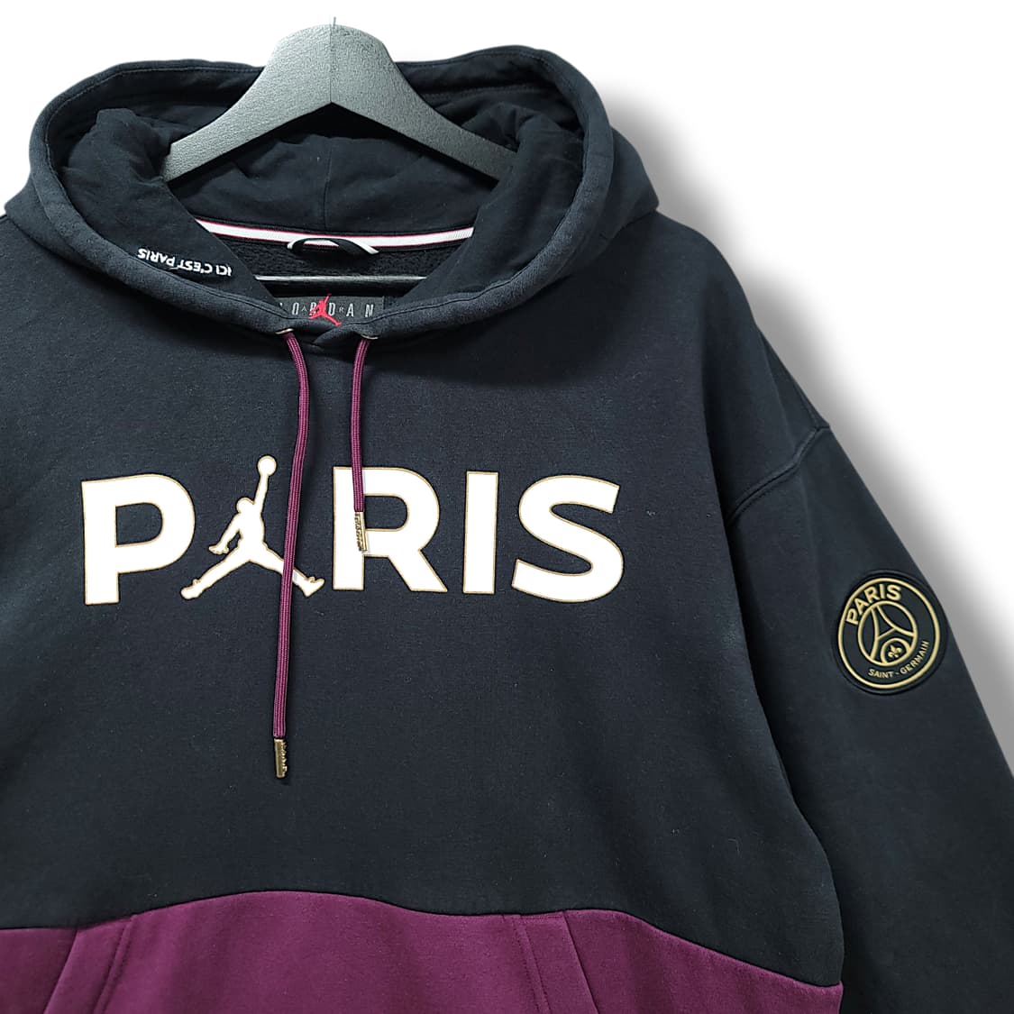 [XL] 조던 파리생제르맹 PSG 워터마크 기모 풀오버 후드티셔츠 상품이미지3