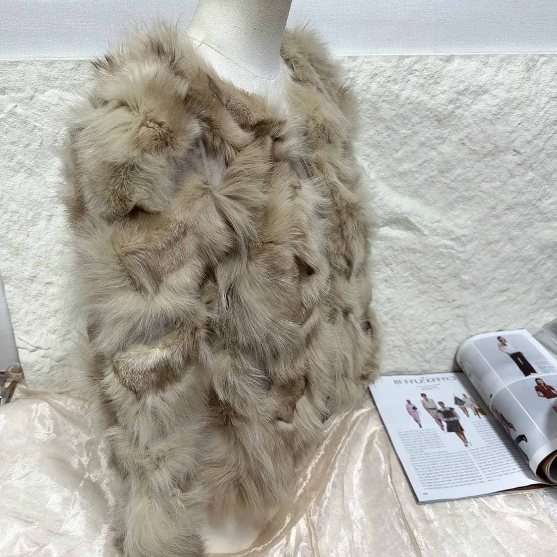 빈티지 ONLY 여우털 되지가죽자켓 상품이미지2