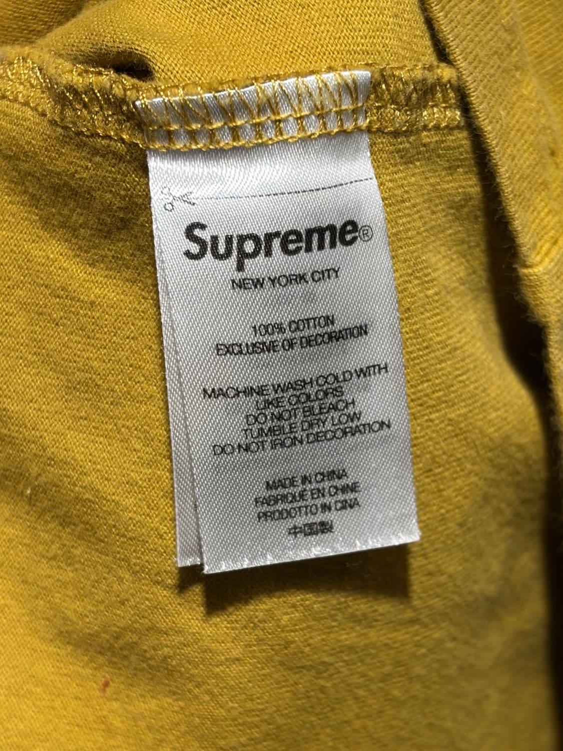 L SUPREME 슈프림 미니 박스로고 머스타드 롱슬리브 상품이미지6