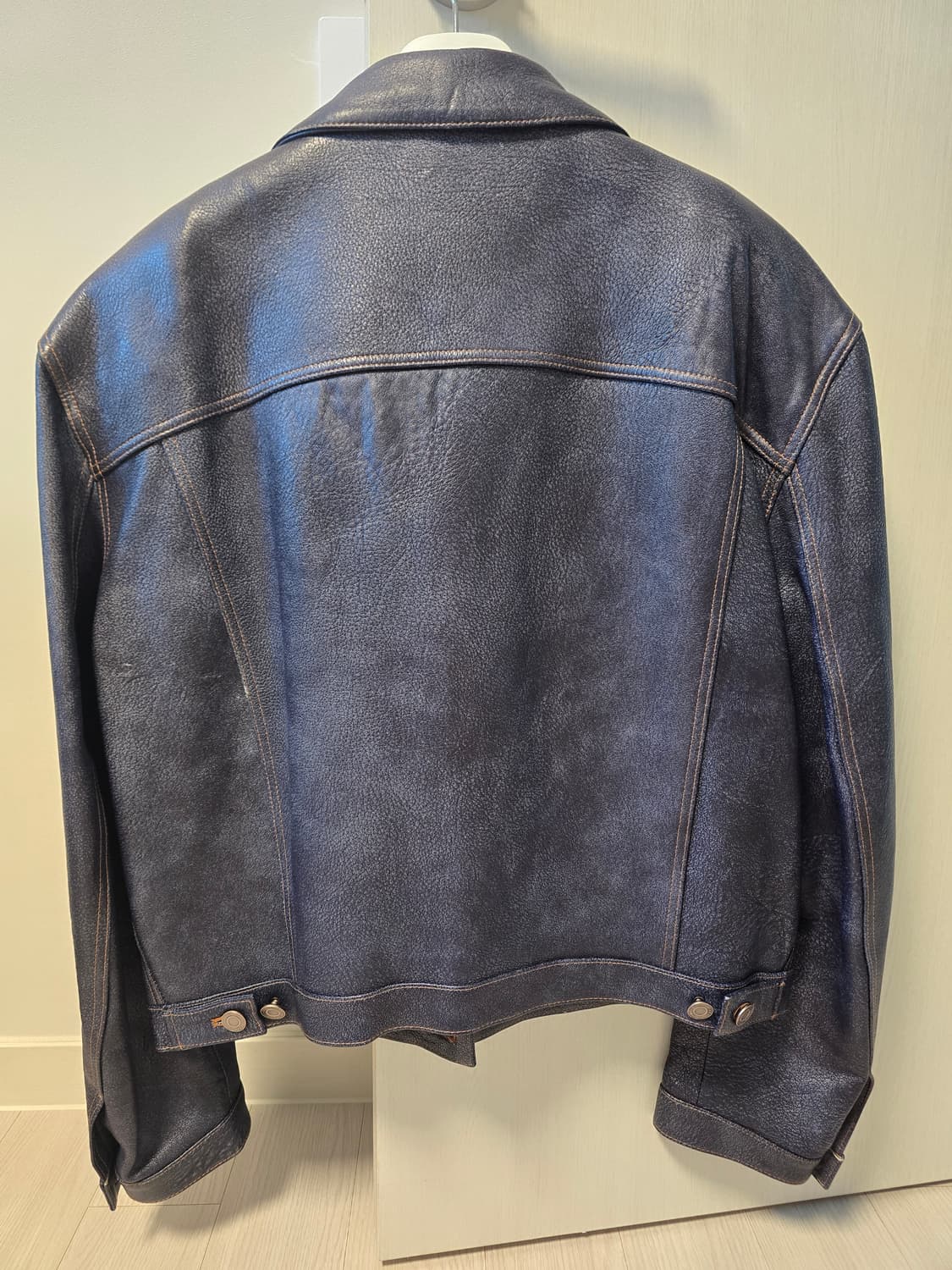 M)렉토 빈티지 이펙트 레더 트러커 자켓 상품이미지3