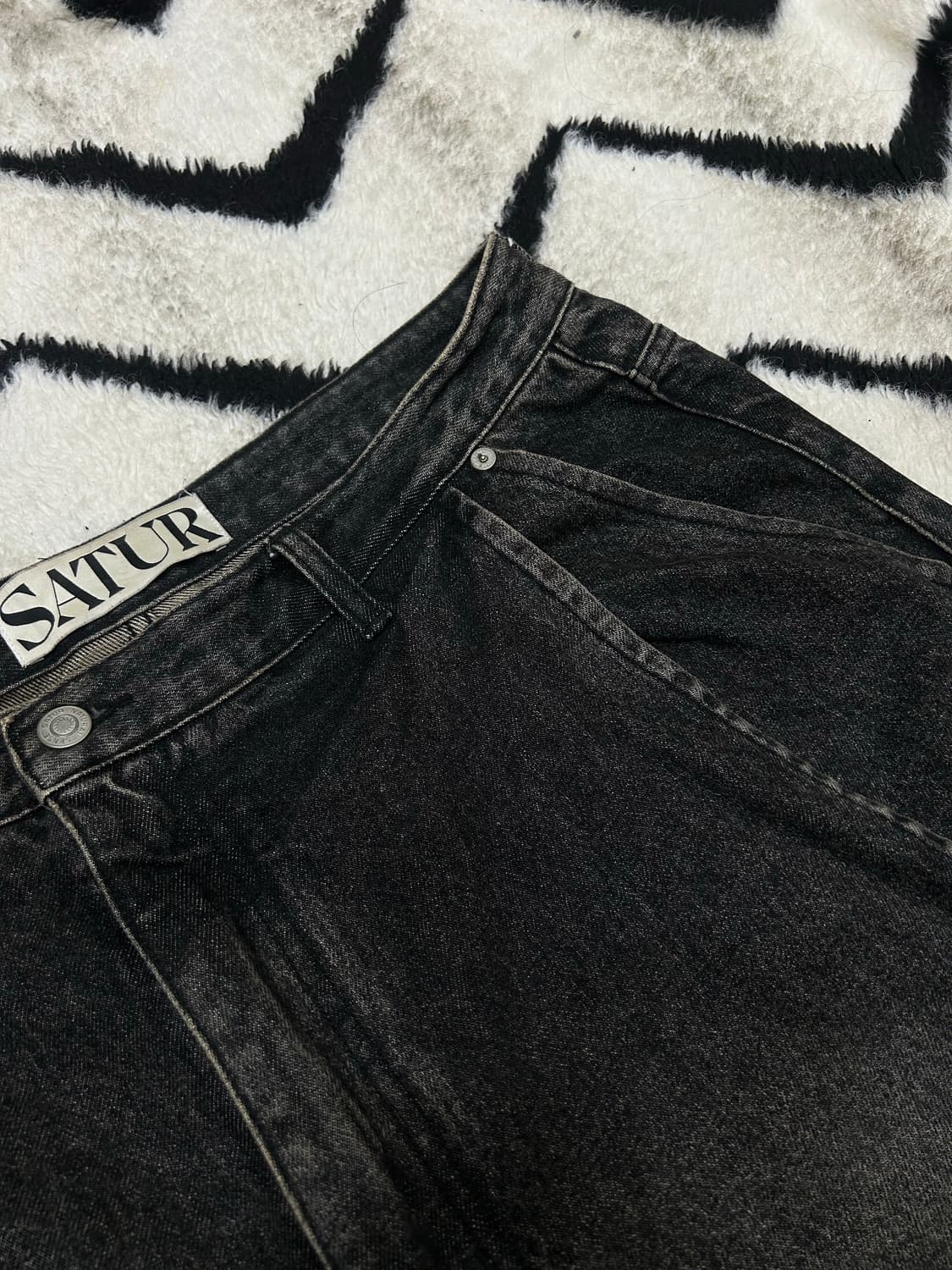 [XL]Satur 세터 비날레스 브러쉬 워시드 데님팬츠 상품이미지1