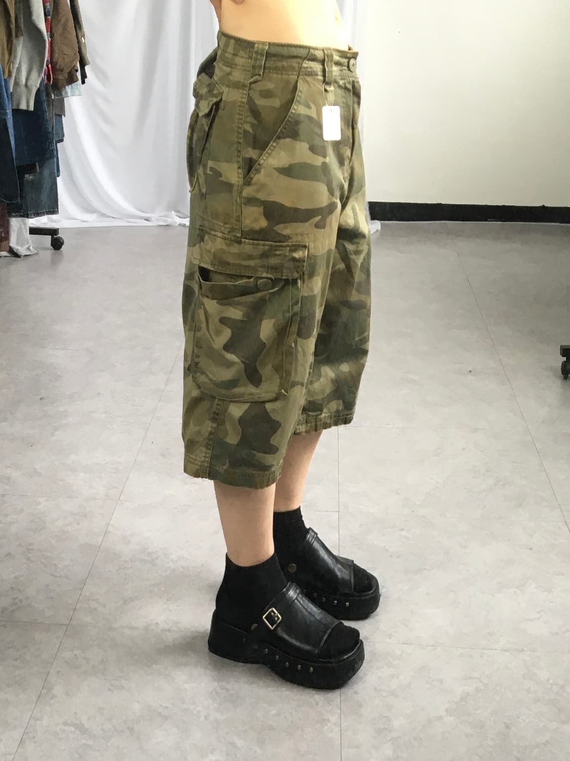 Camo pattern cago half pants 상품이미지6