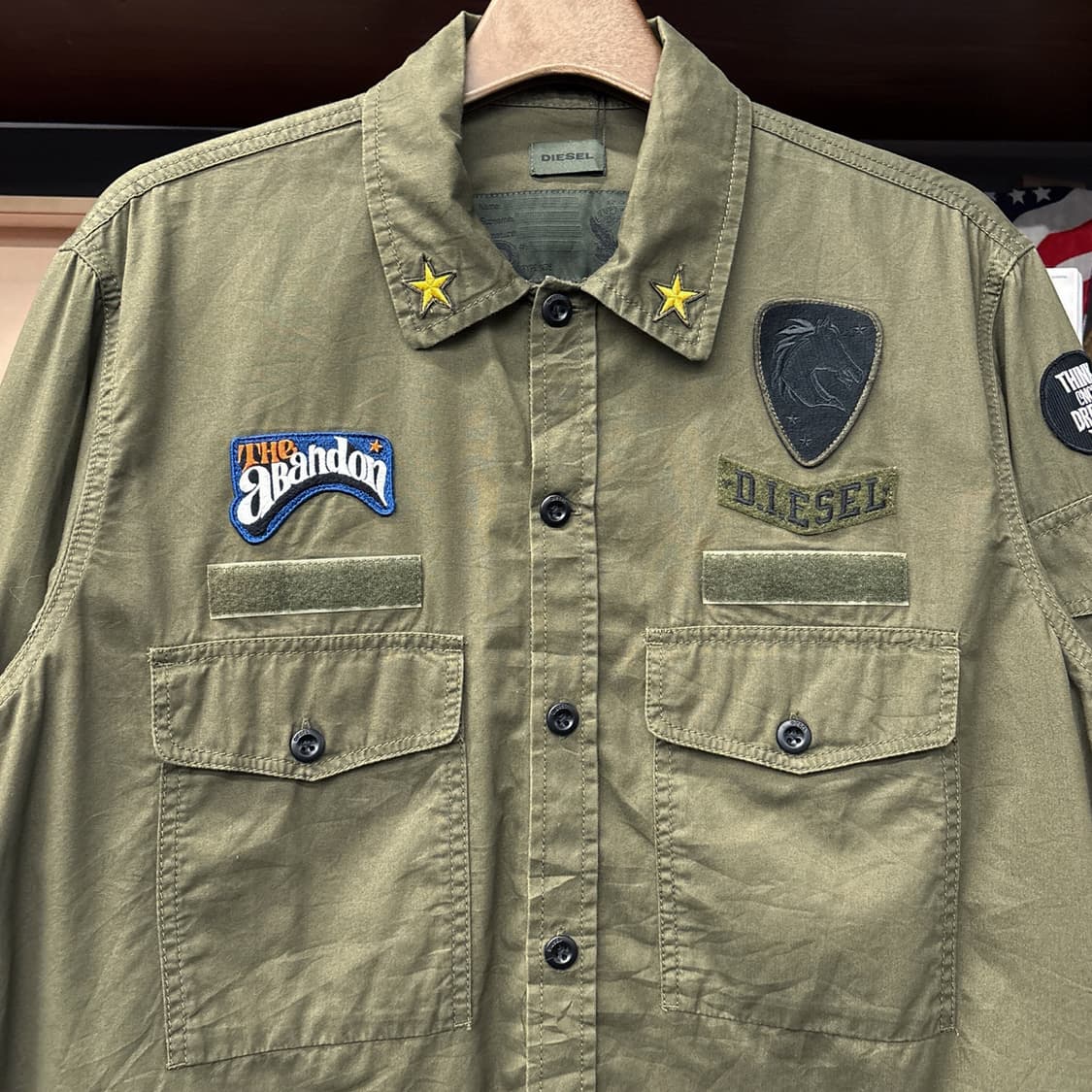 디젤 밀리터리 모티브 슈페리어 프로텍션 정글 퍼티그 셔츠 N1087 상품이미지3