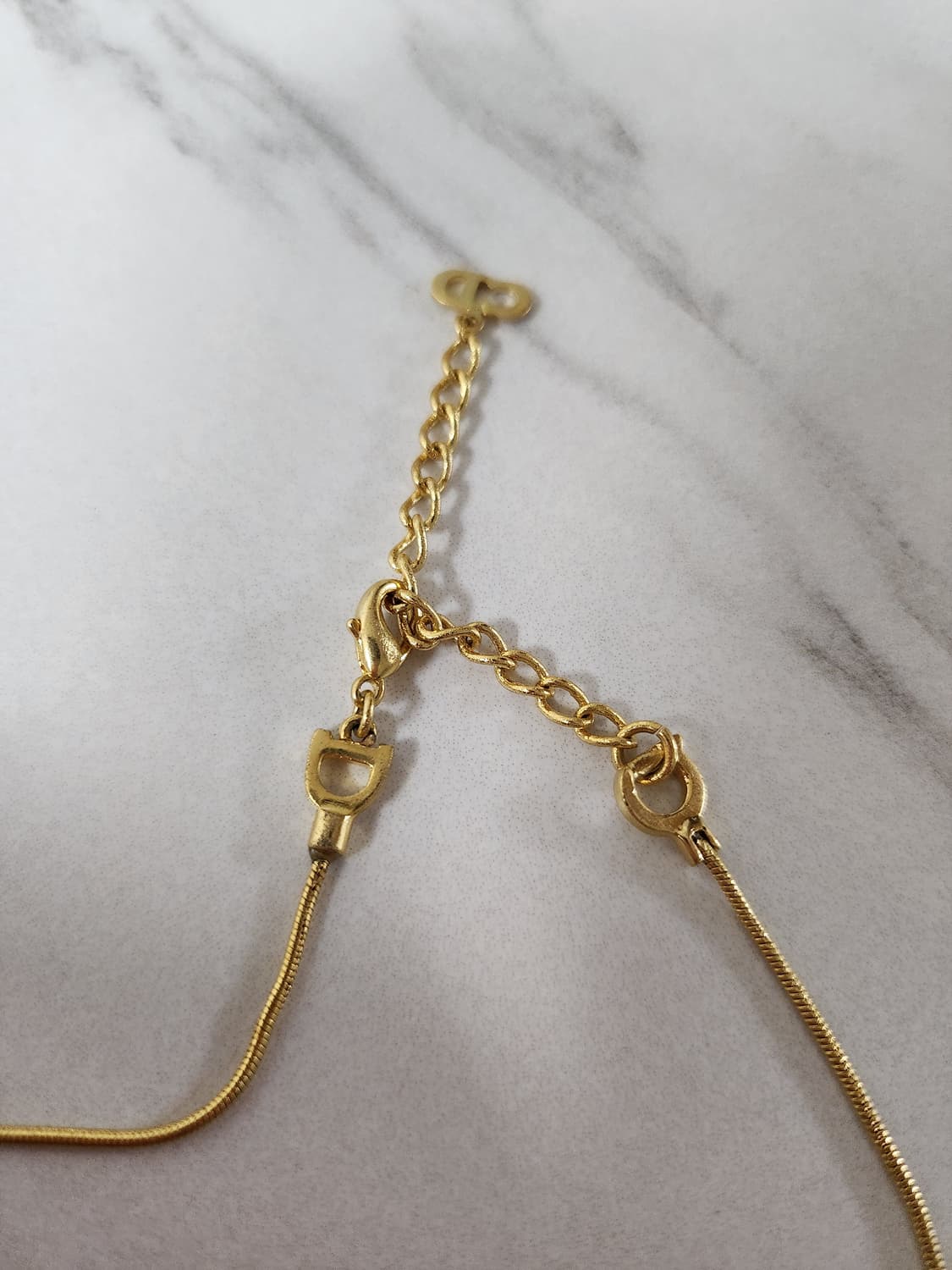 디올 D 골드 빈티지 목걸이 상품이미지4