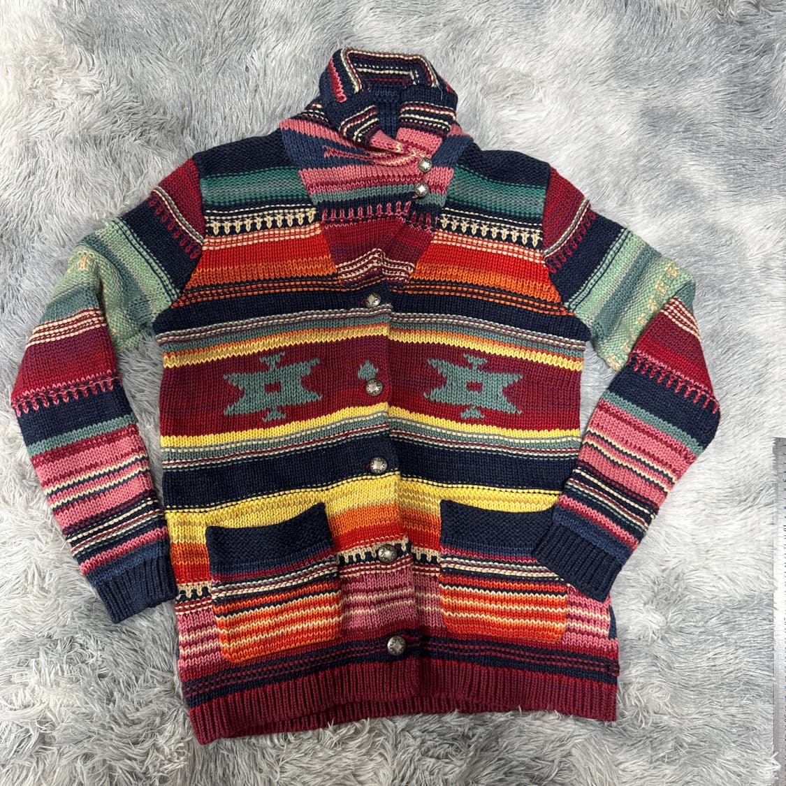 폴로랄프로렌 아즈텍 가디건 스웨터 여성 S사이즈 상품이미지7