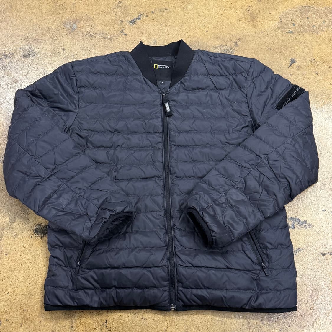 [정품/L] 내셔널지오그래픽 블랙 퀼팅 패딩 점퍼 b15 상품이미지2