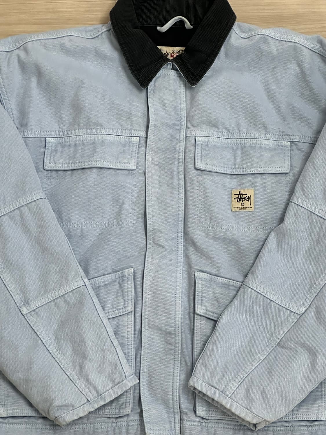 스투시 워시드 캔버스 자켓 라이트 블루 상품이미지1