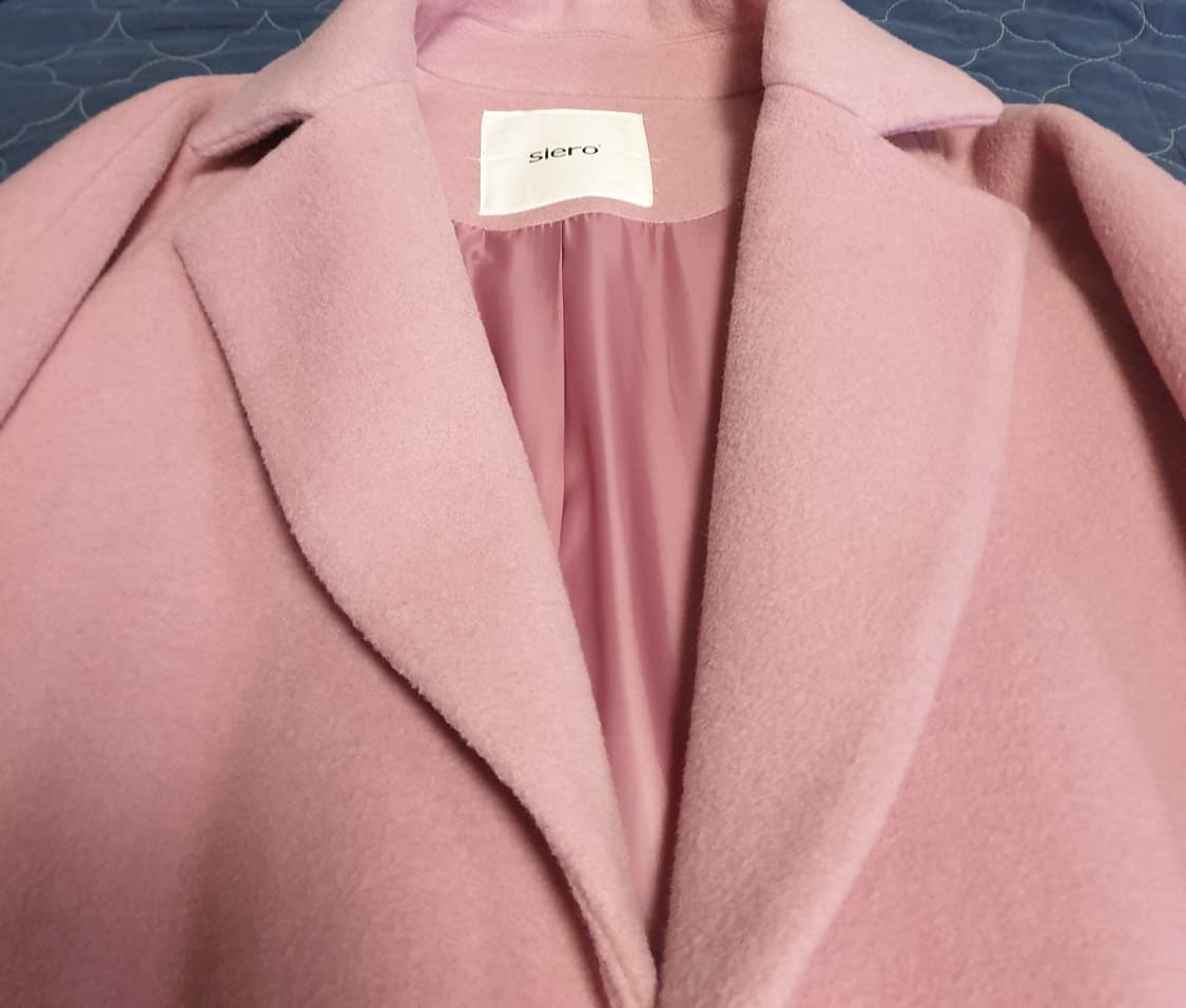 SIERO 시에로 코쿤핏 라그랑소매 울 코트 핑크 (XS) 상품이미지2