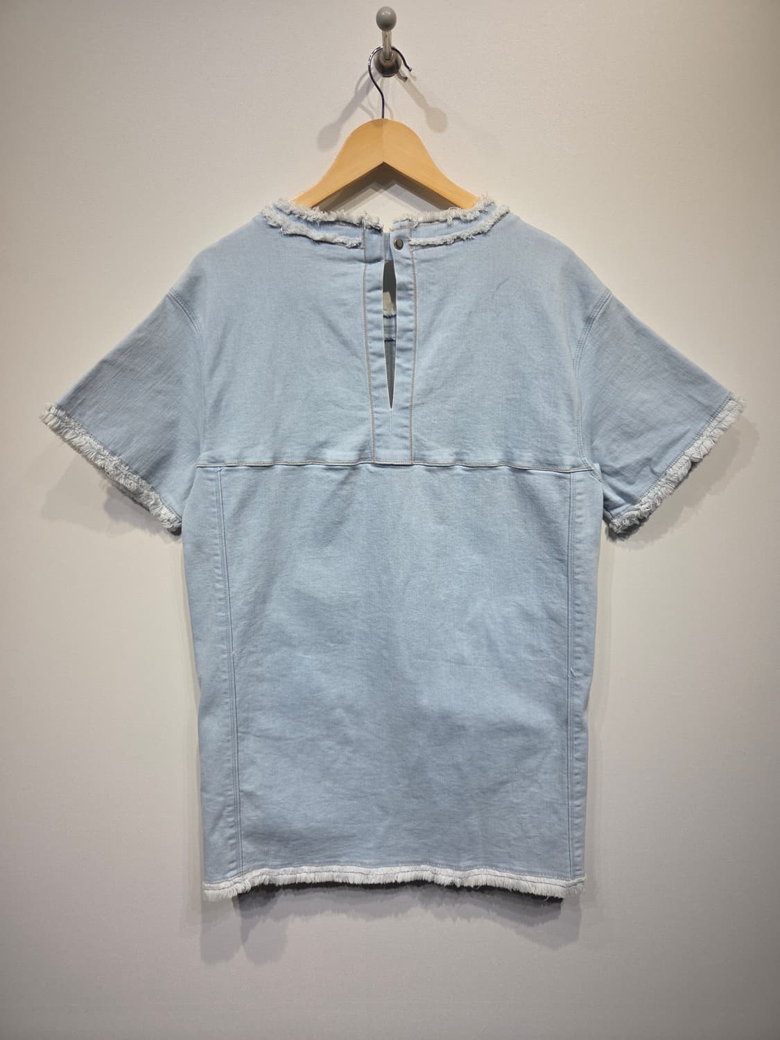 SYSTEM 한섬 라이트 블루 프린지 미니 원피스 상품이미지6