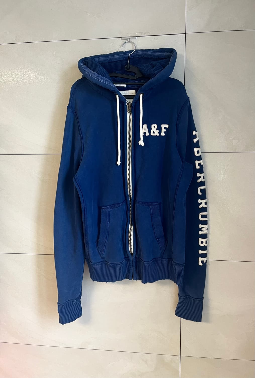 아베크롬비 A&F 스펠로고 대장 후드집업 블루 [L] 상품이미지2