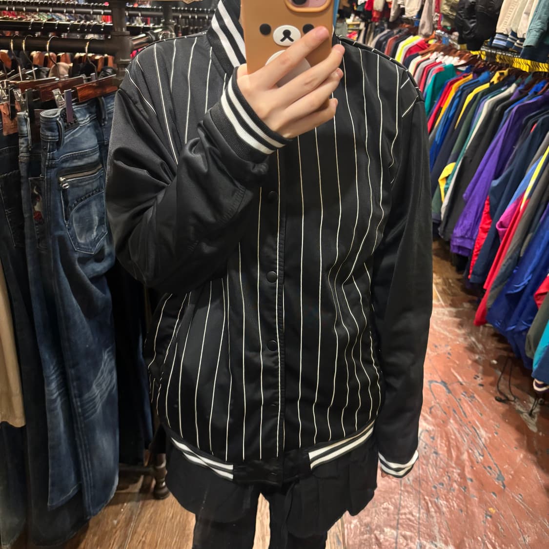 [Hi] 핀스트라이프 바시티 자켓  상품이미지2