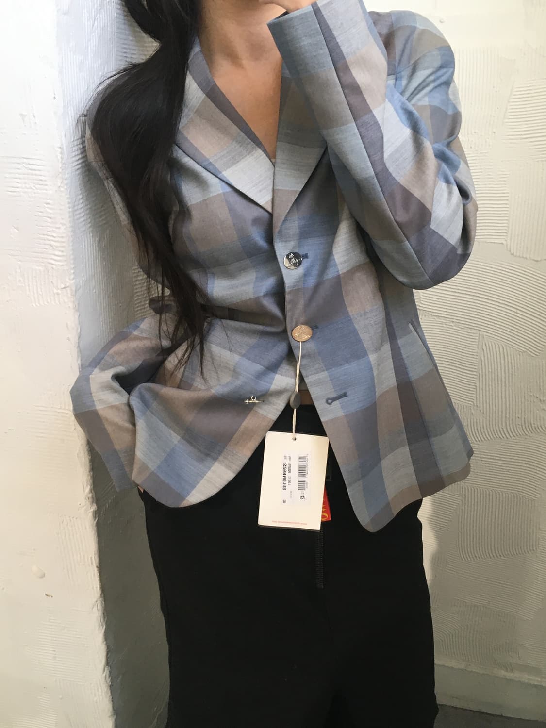 Vivienne Westwood 비비안웨스트우드 레드라벨 체크 싱글 자켓 상품이미지2