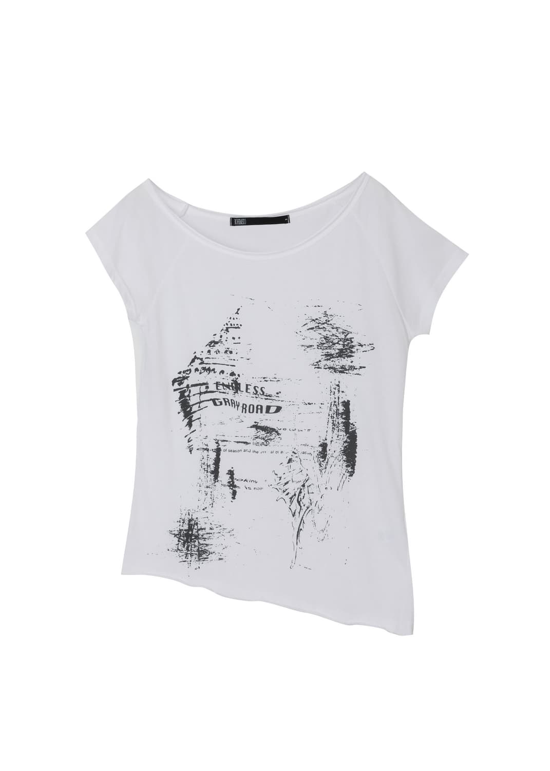 FUNKY SCOOP NECK TEE CONCH, WHITE 상품이미지5