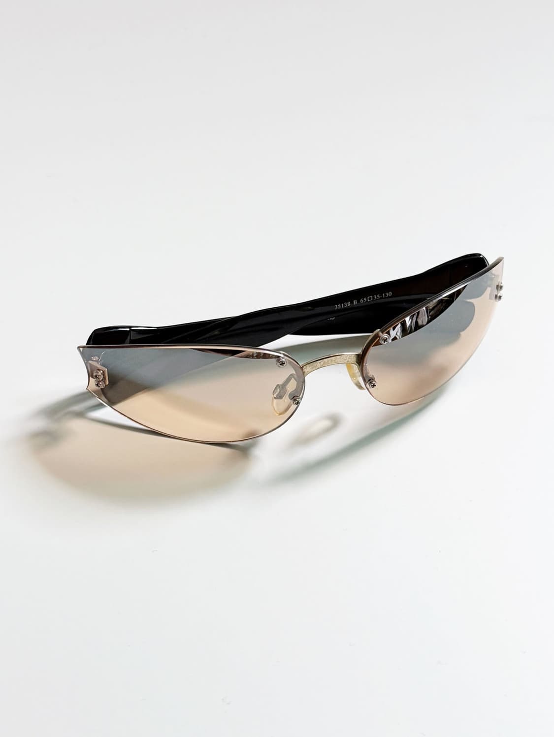 90s UNOSOLEIL 무테 스퀘어 틴트 빈티지 선글라스 상품이미지1