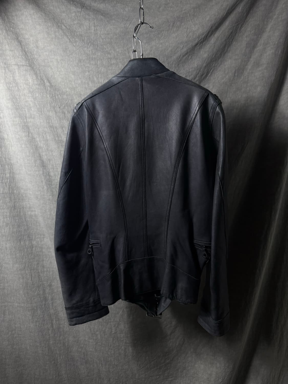 GalaabenD High Neck Leather Rider Jacket 상품이미지7