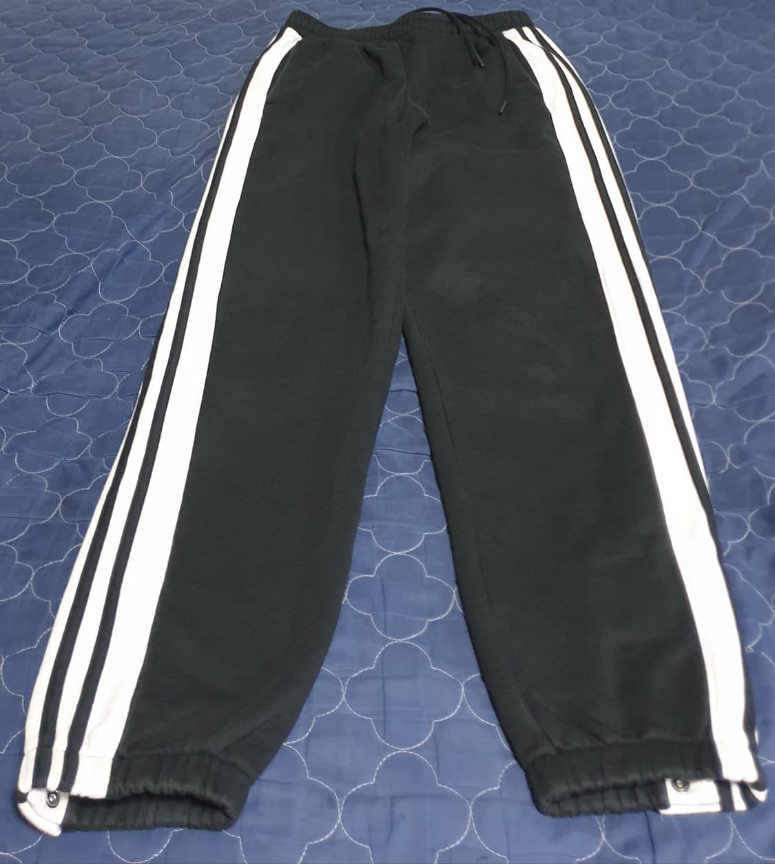 아디다스 아디브레이크 스냅버튼 스웨트 조거팬츠 블랙 (M) 상품이미지1