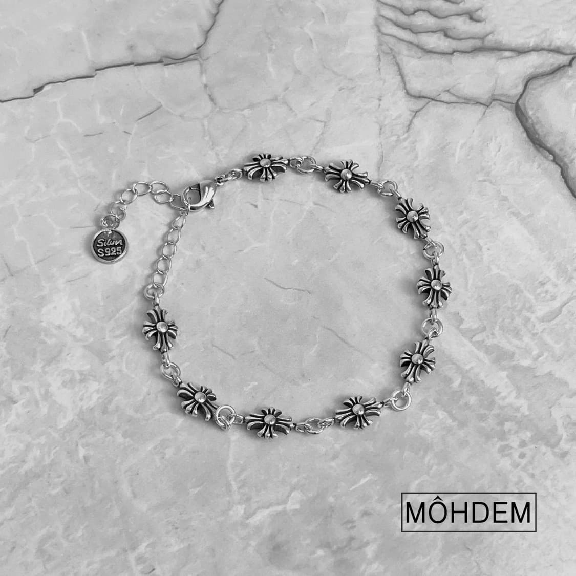 (Unise) 크로스7 실버 체인팔찌 상품이미지1