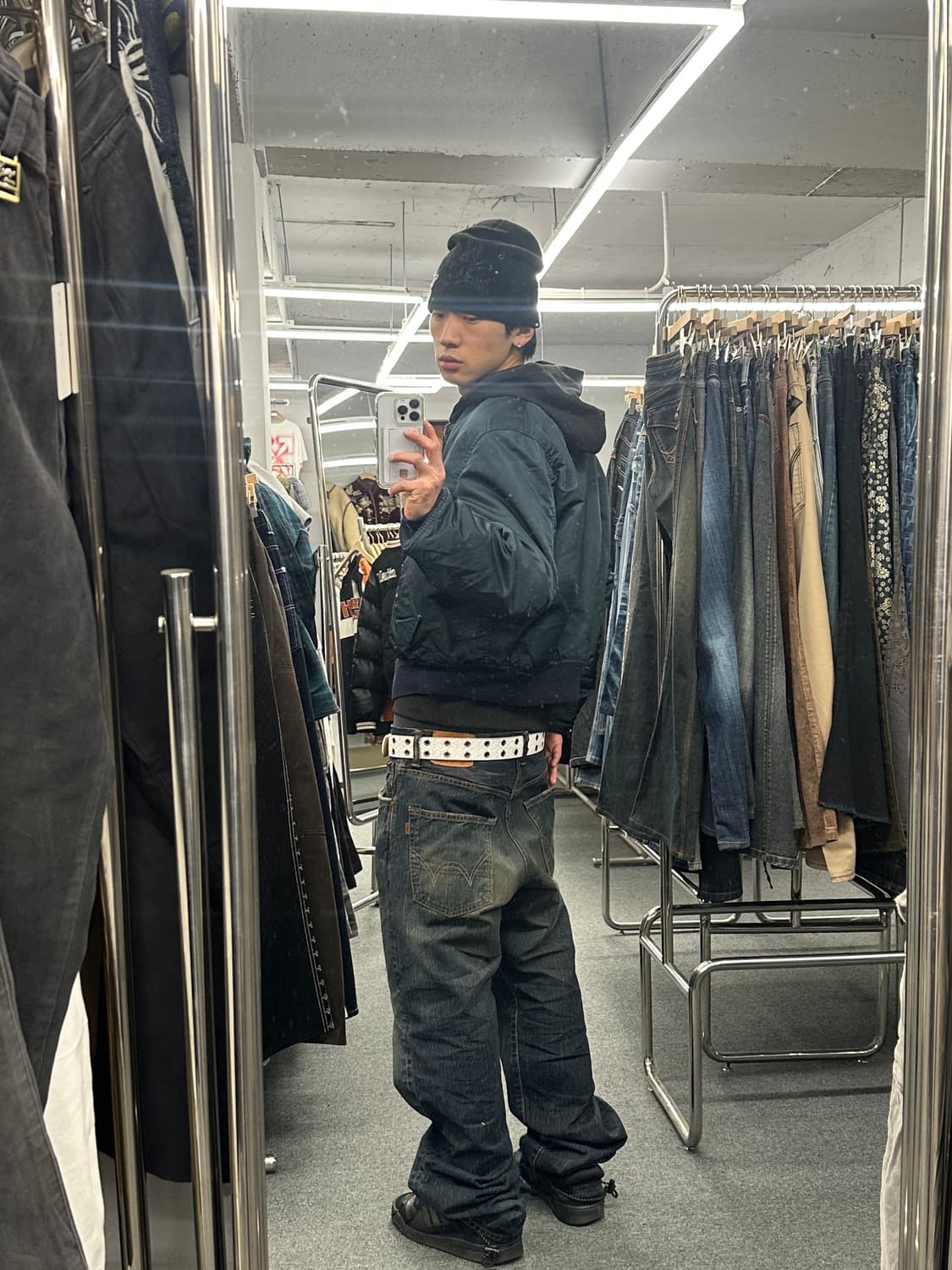 XL) 알파 인더스트리 ma-1 항공자켓 네이비 상품이미지2