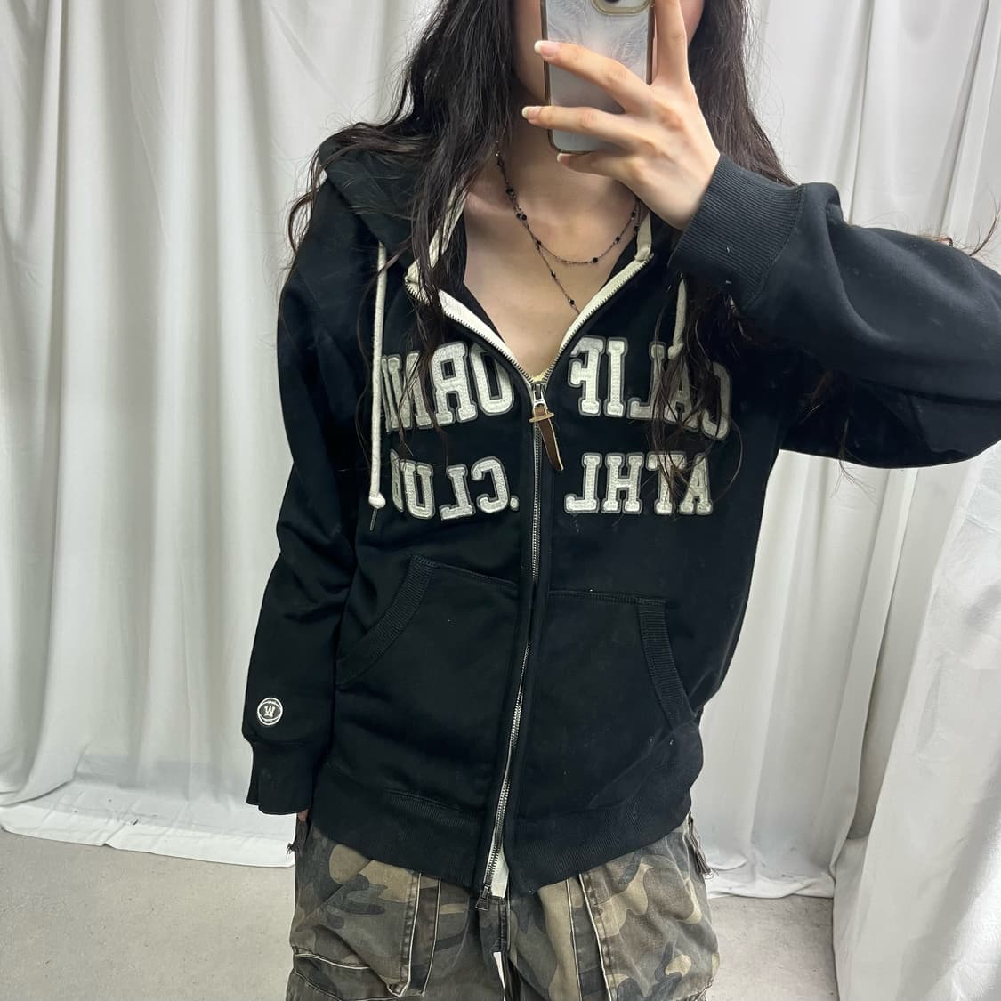 Who.A.U black 2way hood zip-up  상품이미지3