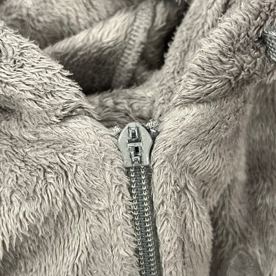 아디다스 그레이 백로고 후리스 후드집업 90 상품이미지7