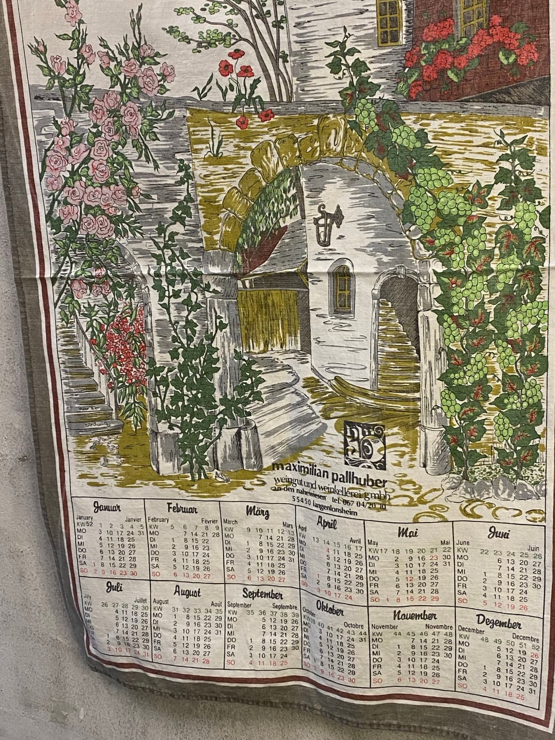 ☕️유럽 티타월 캘린더패브릭 상품이미지4