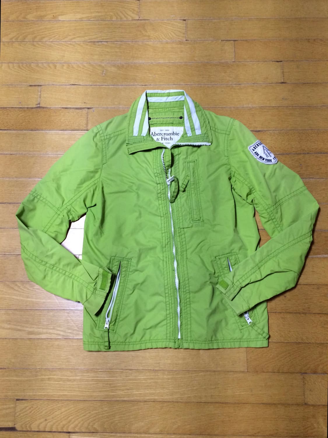 Abercrombie 아베크롬비 올드스쿨아메카지 혁오풍 집업자켓 그린 상품이미지1