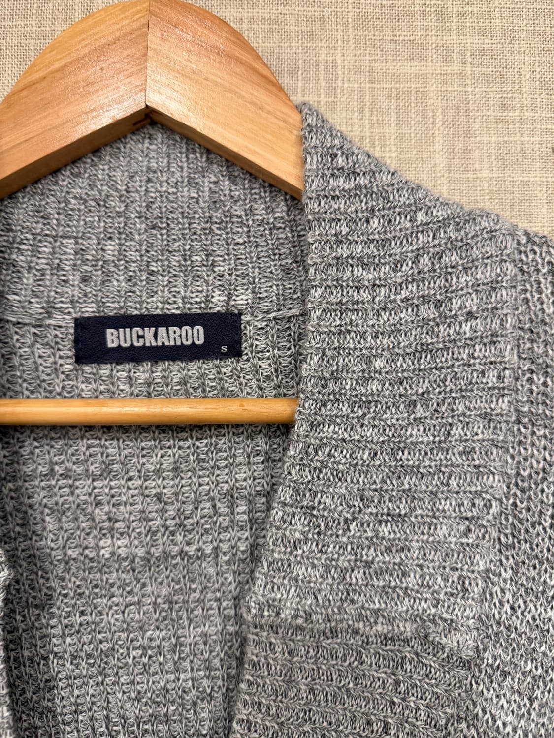 버커루 포켓 롱 니트 가디건 그레이 상품이미지2