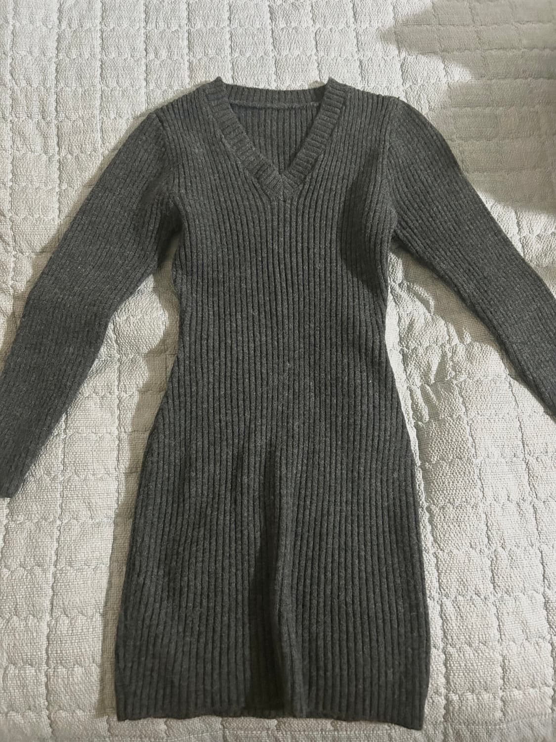 [무료배송] 차콜 니트 원피스 상품이미지4