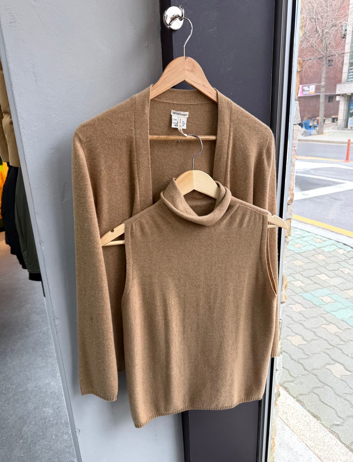 L/ 에르메스 이중 레이어 캐시미어 가디건 상품이미지9