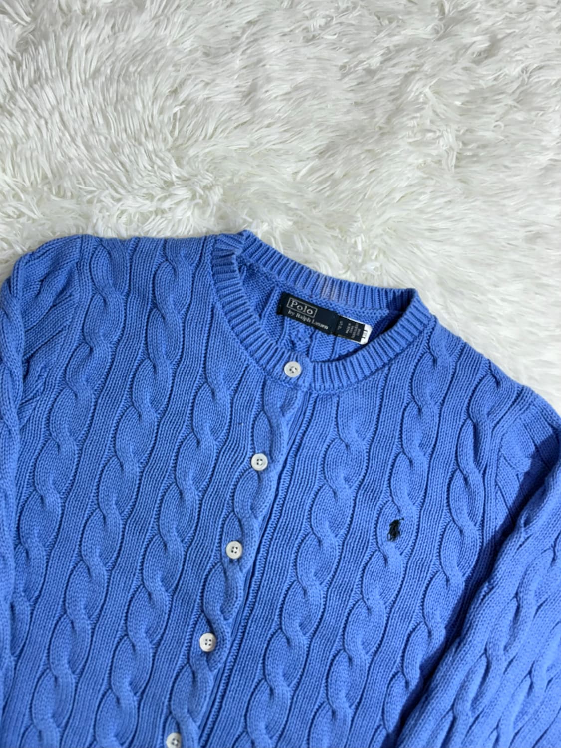 폴로 랄프로렌 큐알 포니 꽈배기 가디건  상품이미지4