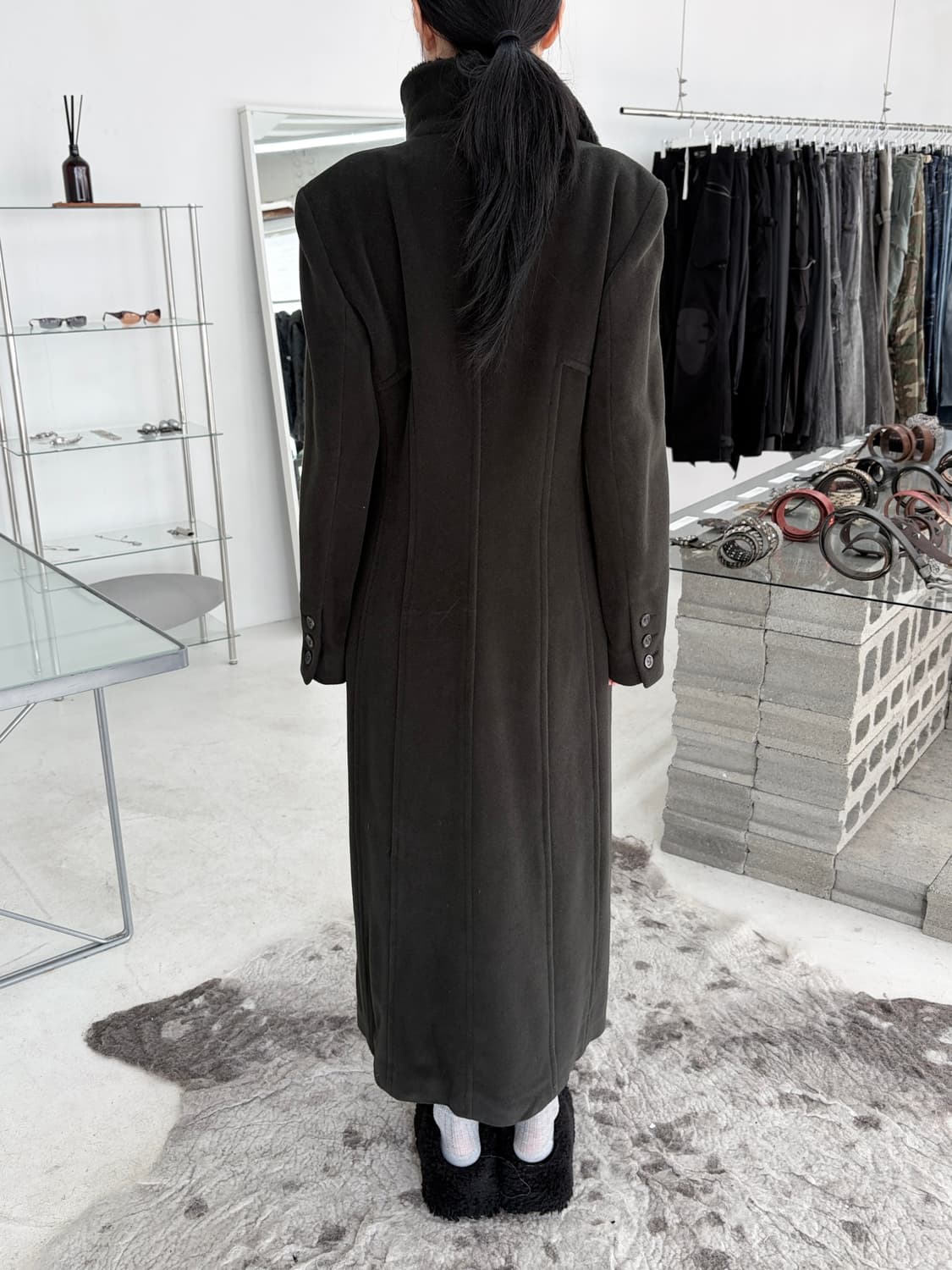 1990‘s 소니아 리키엘 퍼 맥시 롱 코트 상품이미지3