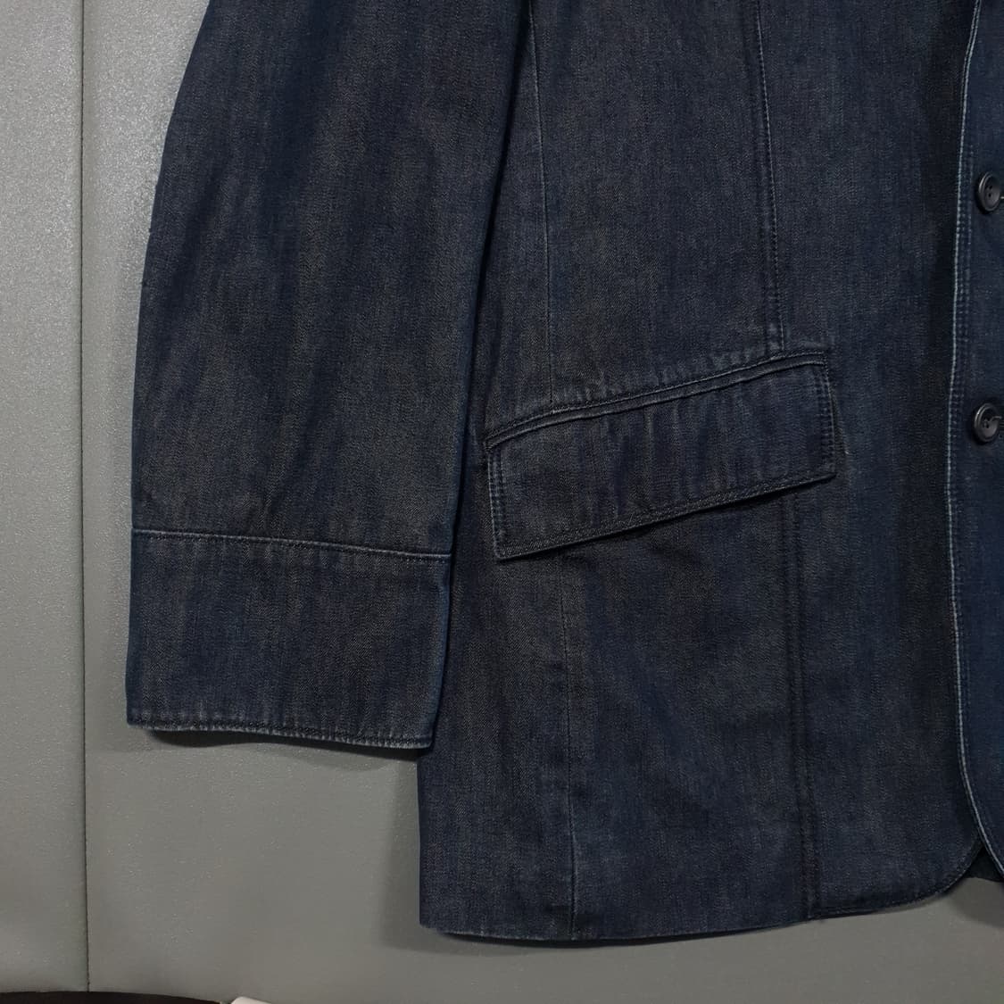 XL) 아르마니 익스체인지 테일러드 포켓 데님 블레이저 자켓 인디고 상품이미지3