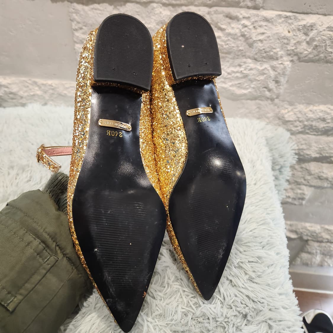 ✨골드 글리터 메리제인 플랫 | 연말 파티·포인트 슈즈 (240) 상품이미지5