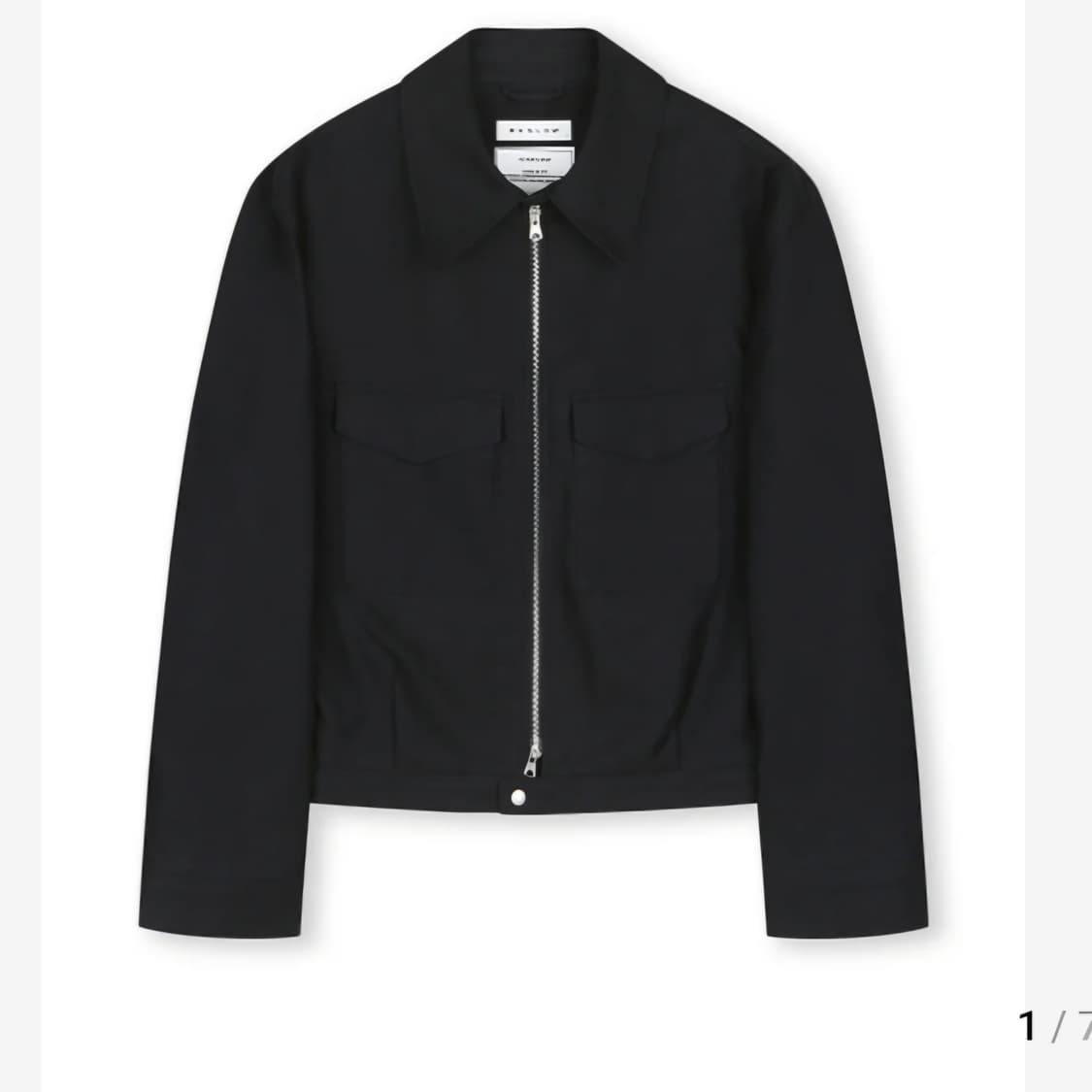 S) BESLOW 블랙 몰스킨 밀리터리 집업 자켓 상품이미지1