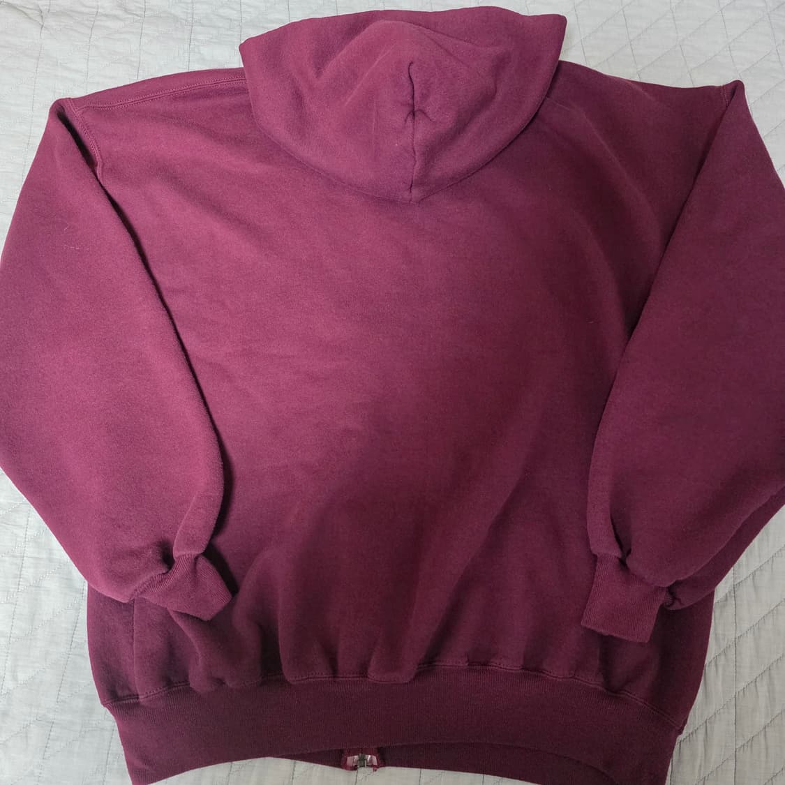 [XXL] 90s USA 빈티지 러셀 후드 집업 페이디드 버건디/퍼플 상품이미지4