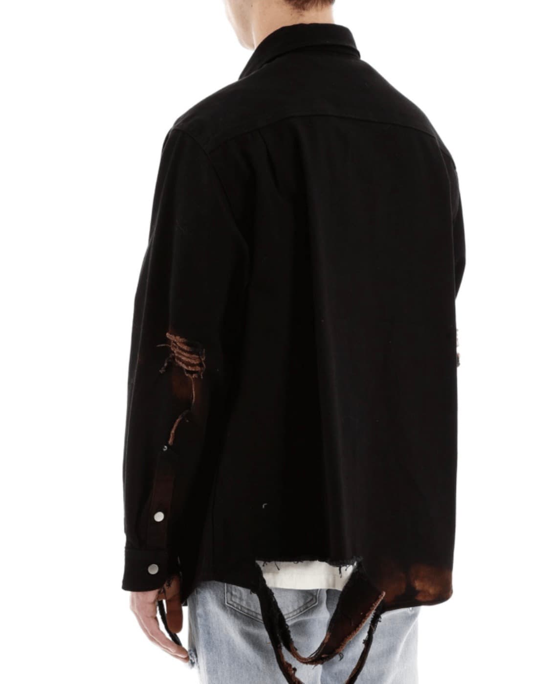 424 destroyed denim over shirt 상품이미지3