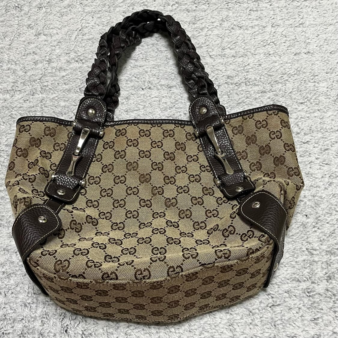 Gucci GG Canvas Pelham Braided Leather S 상품이미지1