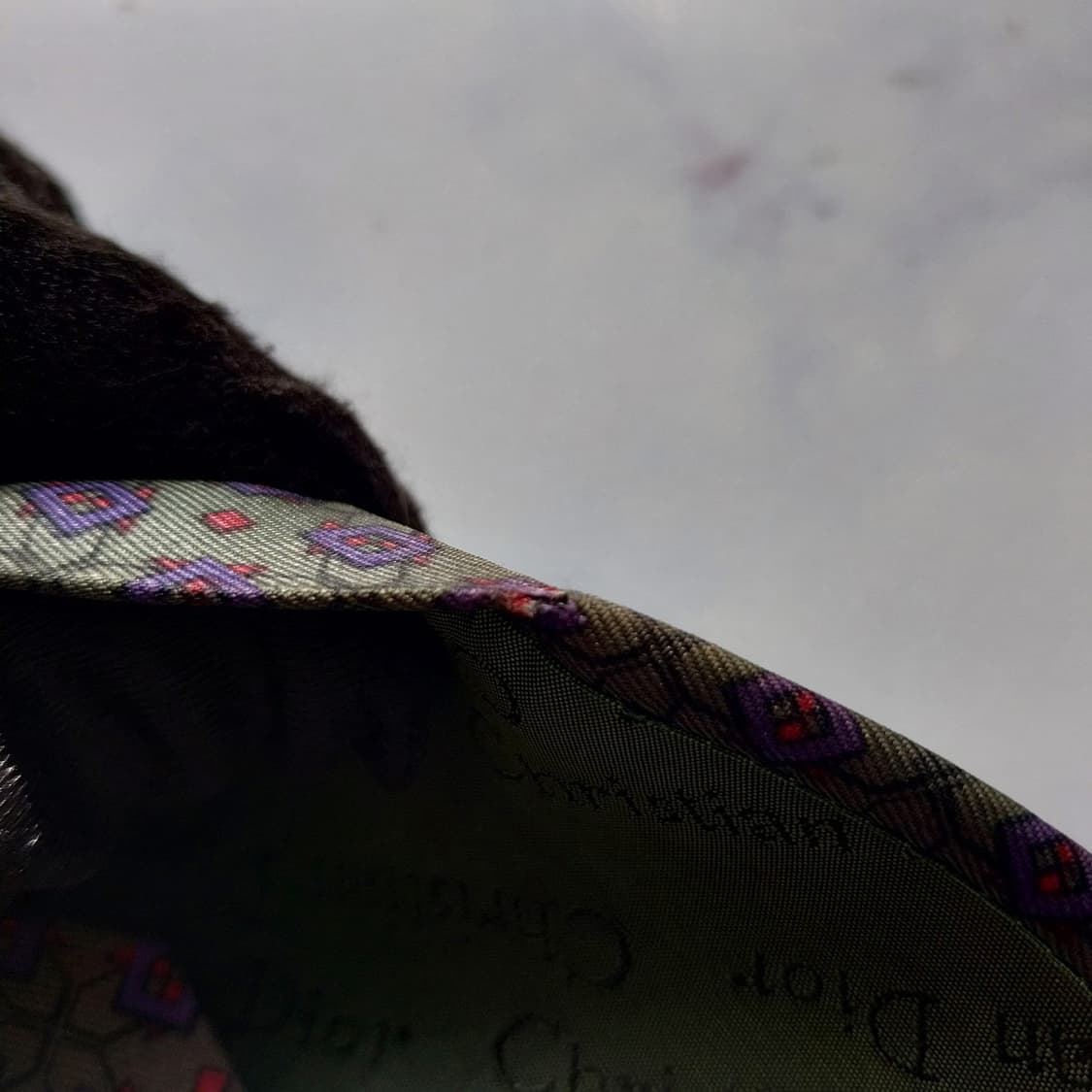 크리스찬 디올 실크 다크그린 패턴 넥타이 8.3cm B등급 K2437
 상품이미지9