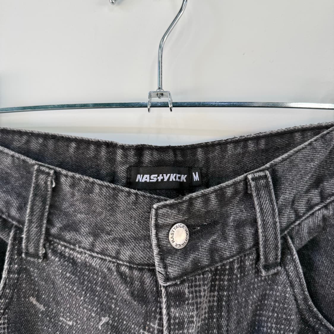 네스티킥 NASTYKICK 시티스케이프 브러쉬드 워싱 데님 팬츠 블랙 상품이미지3
