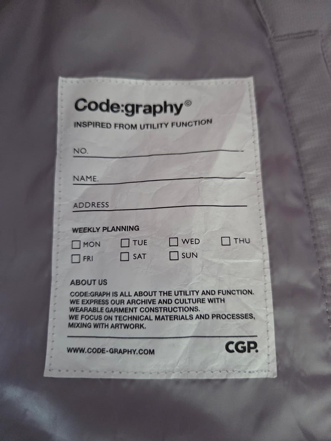 코드그라피 배색 테크 바람막이 그레이 M 상품이미지3